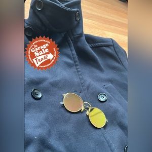 Navy Blue Double Breasted Peacoat